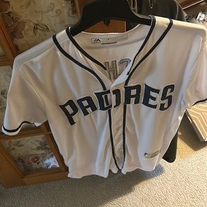 Manny Machado Padres Jersey used once size Large